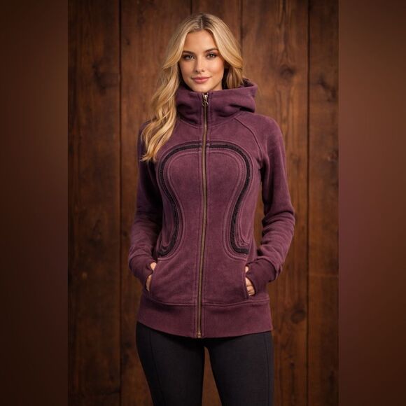 lululemon athletica Tops - Lululemon Cuddle Up Scuba Hoodie – Plum / Wine